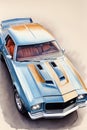 Pop art, 1980s Chevrolet Camaro.