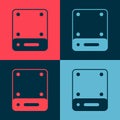 Pop art Server, Data, Web Hosting icon isolated on color background. Vector Royalty Free Stock Photo