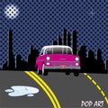 Pop art street car