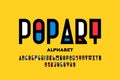 Pop art style font design Royalty Free Stock Photo