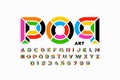Pop art style font design Royalty Free Stock Photo