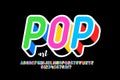 Pop art style font Royalty Free Stock Photo