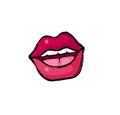 Pop art style lips sticker