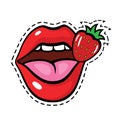 Pop art style lips sticker