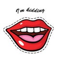 Pop art style lips sticker