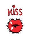 Pop art style lips sticker