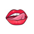 Pop art style lips sticker