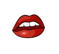 Pop art style lips sticker