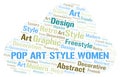 Pop Art Style Women word cloud