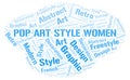 Pop Art Style Women word cloud