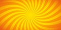 Pop art sunburst retro yellow background. Abstract yellow pop art comic illustration. Vintage pop art radial yellow texture. Stock
