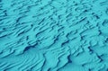 Pop art surreal style turquoise blue colored desert sand ripple patterns Royalty Free Stock Photo