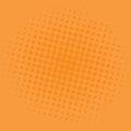 Pop Art Tangerine Orange Dots Comic Background Vector Template Design