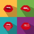 Pop art woman lips