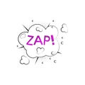 pop art ZAP bobble color icon