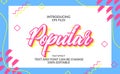 Pop color and trendy script editable text and font effect with memphis background for school or girls Royalty Free Stock Photo