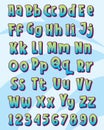 Pop colorful letter font typography set design