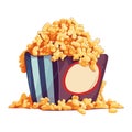 Pop corn backdrop gourmet snacks Royalty Free Stock Photo