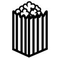 Pop corn bowl icon