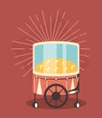 Pop corn cart icon Royalty Free Stock Photo