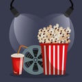 Pop corn cinema enterainment Royalty Free Stock Photo