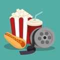 Pop corn cinema enterainment Royalty Free Stock Photo