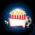 Pop corn cinema movie background