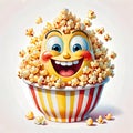 Pop corn tasty popcorn salted butter happy smiling face treat