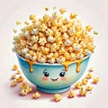 Pop corn tasty popcorn salty butter bowl delicious popped Royalty Free Stock Photo