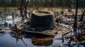 Pop-culture Cowboy: Brown Hat In The Swamp