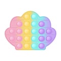 Pop it a fashionable silicon toy for fidgets. Addictive anti-stress pearl toy in pastel colors. Bubble sensory Royalty Free Stock Photo