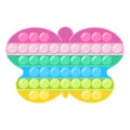 Pop It Fidget Trendy Antistress Sensory Toy Rainbow Butterfly Shape. Flat style isolated vector illustration Royalty Free Stock Photo