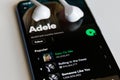 Pop music artist Adele new single Easy On Me and upcoming new music album 30 on Spotify and Apple music platform