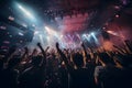 Pop music concert with large amount of crowds Royalty Free Stock Photo