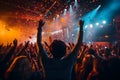 Pop music concert with large amount of crowds Royalty Free Stock Photo