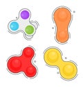 Pop it new popular childrens silicone colorful toy.