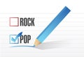 Pop over rock illustration design