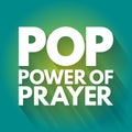 POP - Power Of Prayer acronym, concept