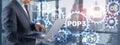 Pop3 Protocol. It Technology Internet concept Royalty Free Stock Photo