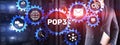 Pop3 Protocol. It Technology Internet concept Royalty Free Stock Photo