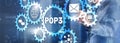 Pop3 Protocol. It Technology Internet concept Royalty Free Stock Photo