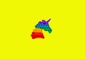Pop it rainbow unicorn background