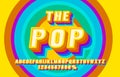 Pop Retro font set collection, letters and numbers symbol. Vector Royalty Free Stock Photo