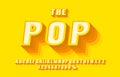 Pop Retro font set collection, letters and numbers symbol. Vector Royalty Free Stock Photo