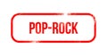Pop-Rock - red grunge rubber, stamp