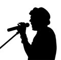 Pop Singer Silhouette Royalty Free Stock Photo