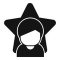 Pop star person icon simple vector. Worldwide famous Royalty Free Stock Photo