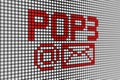 POP 3 text scoreboard blurred background Royalty Free Stock Photo