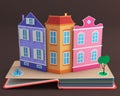 Pop-up book with vintage street