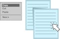 pop-up contextual menu copy computer file Royalty Free Stock Photo